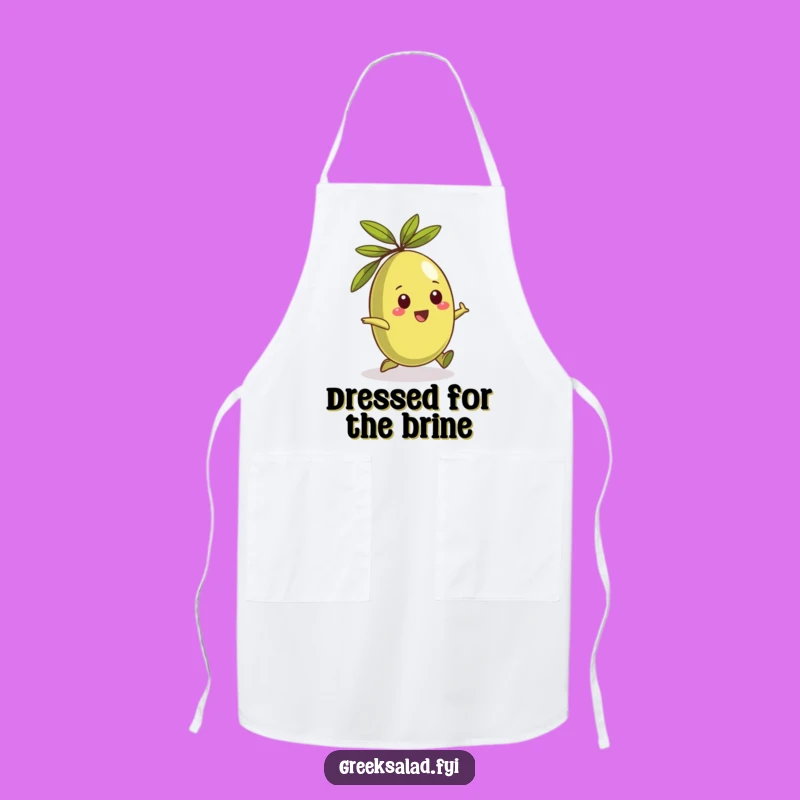 Funny Greek Olive Rolling Apron: Cook with Mediterranean Flair and Humor!