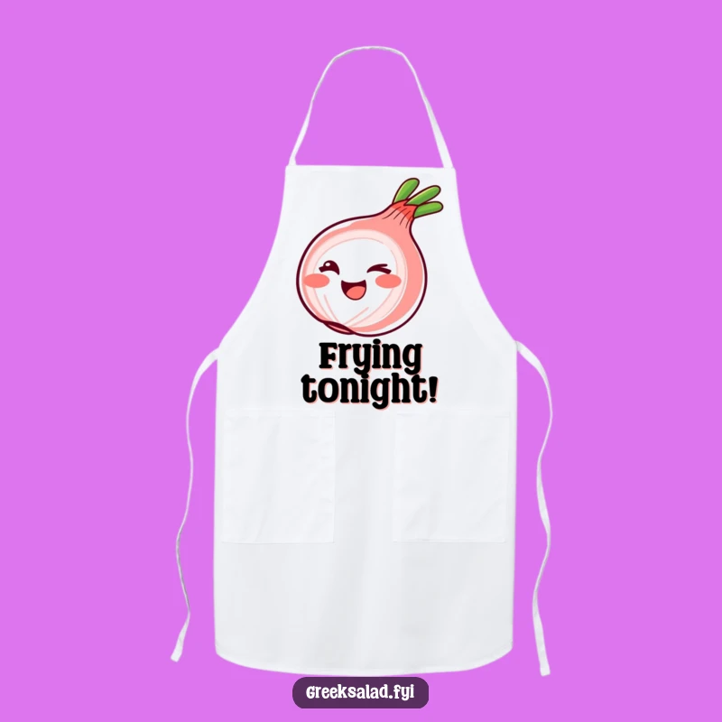Funny Winking Onion Ring Apron: Cook with Playful Spirit and Cheeky Flair