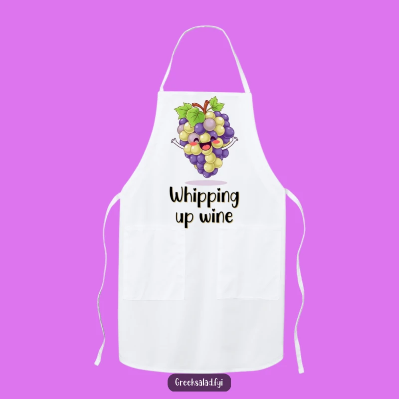 Funny Apron: Bouncing Grapes, Enthusiastic While You Cook
