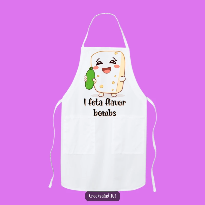Funny Feta Laugh Apron: Cheesy Joy, Kitchen Funny Gift