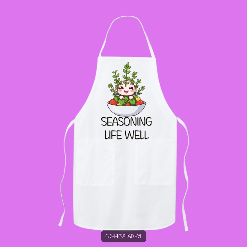 Funny Happy Oregano Wink Apron: Cook with Flair and Herbal Humor!