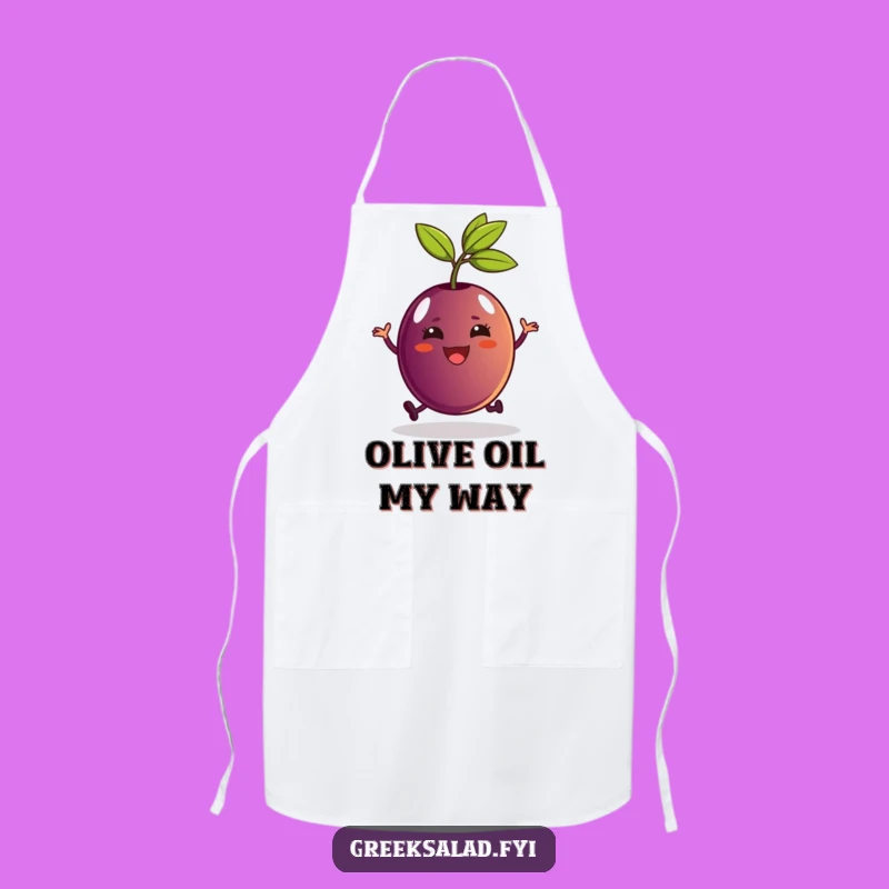 Funny Kalamata Olive Apron - Cook with Joy in This Humorous Hop Design