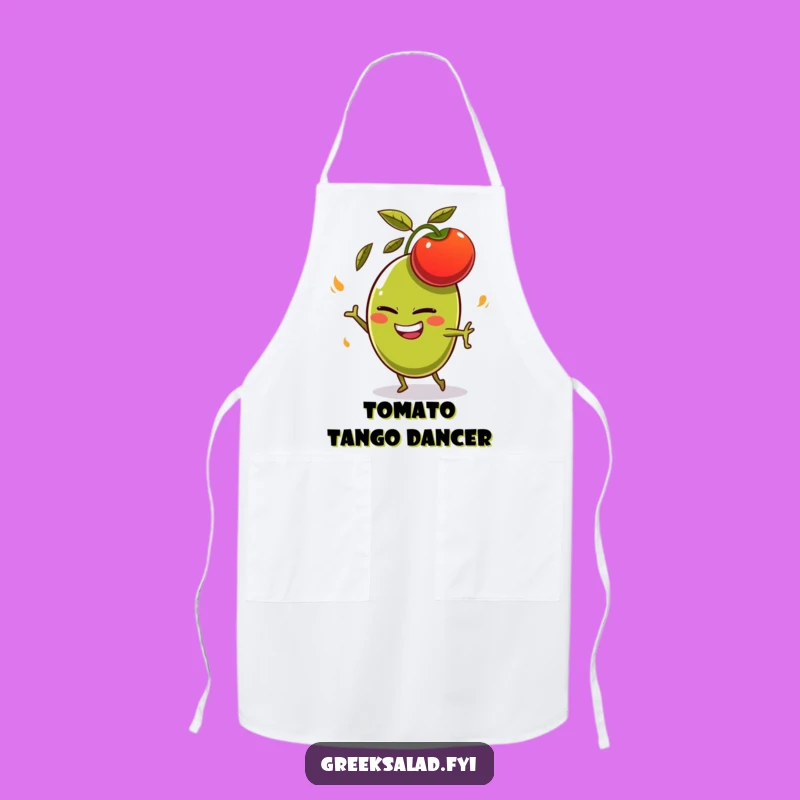 Funny Olive Dodging Tomato Apron - Chef's Kitchen Humor & Gift Idea