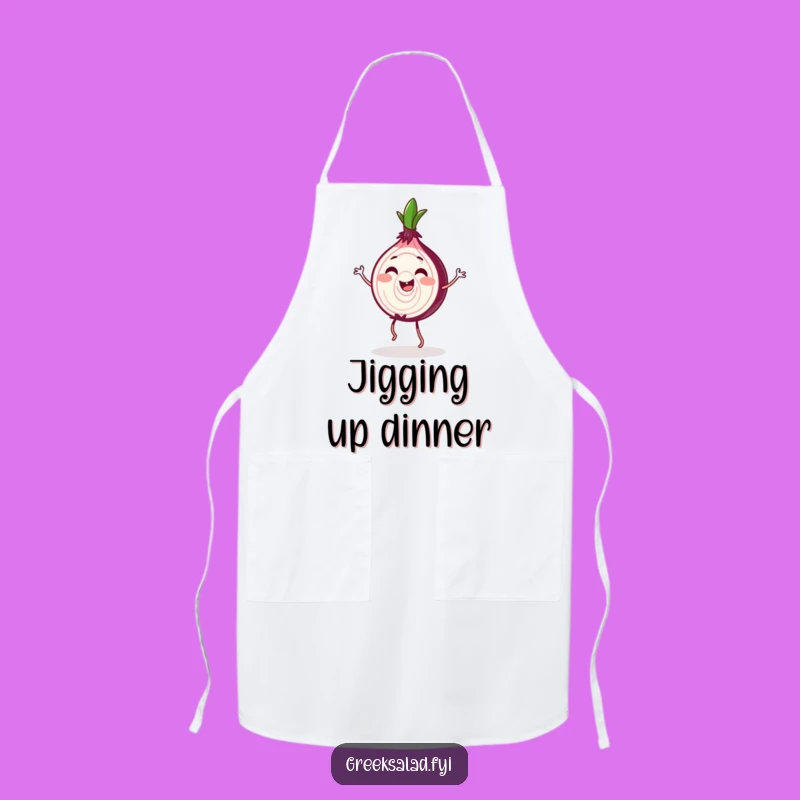Funny Red Onion Jig Apron - Kitchen Dance, Hilarious Cooking Gift for Chefs