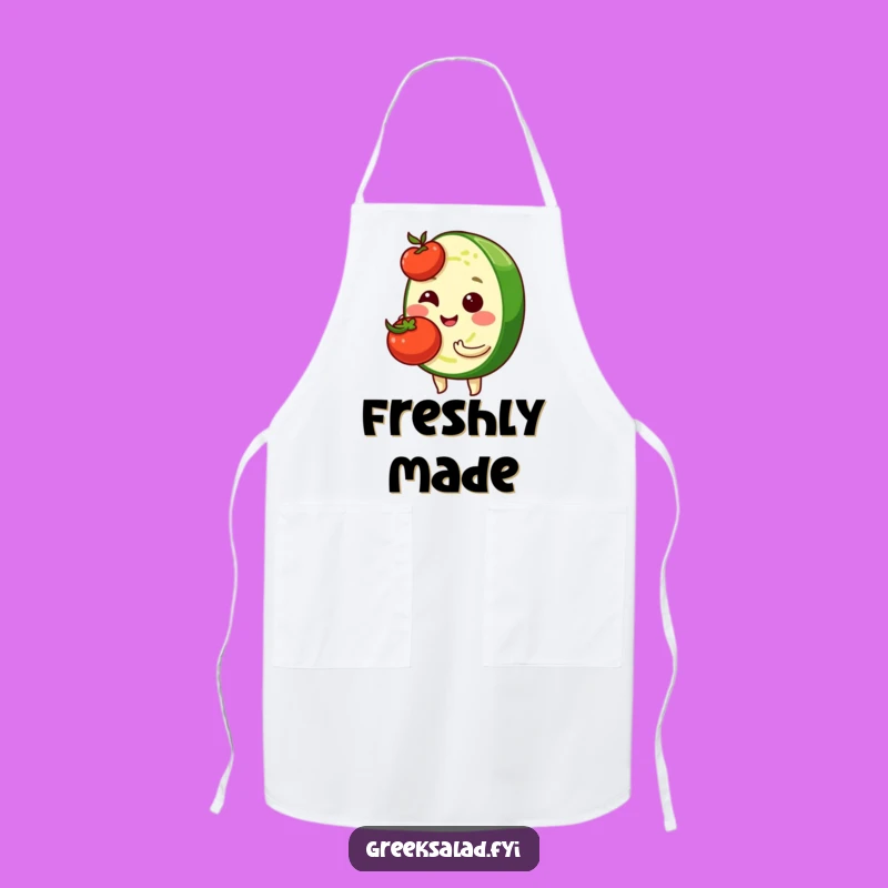 Funny Shy Cucumber Apron: Cute Veggie Chef, Perfect Humorous Kitchen Gift