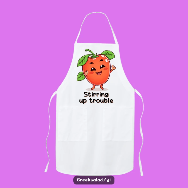Funny Tomato Dance Apron - Kitchen Grooving Veggie Wear, Great Funny Gift