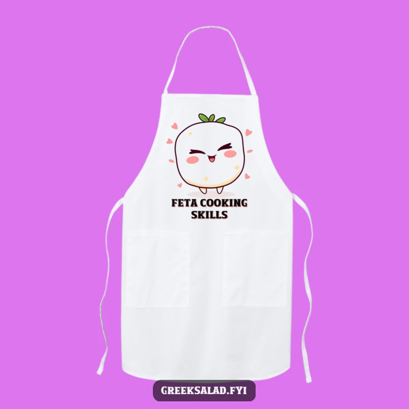 Funny Winking Feta Apron, Hilarious Chef's Wear for Mischievous Cooking