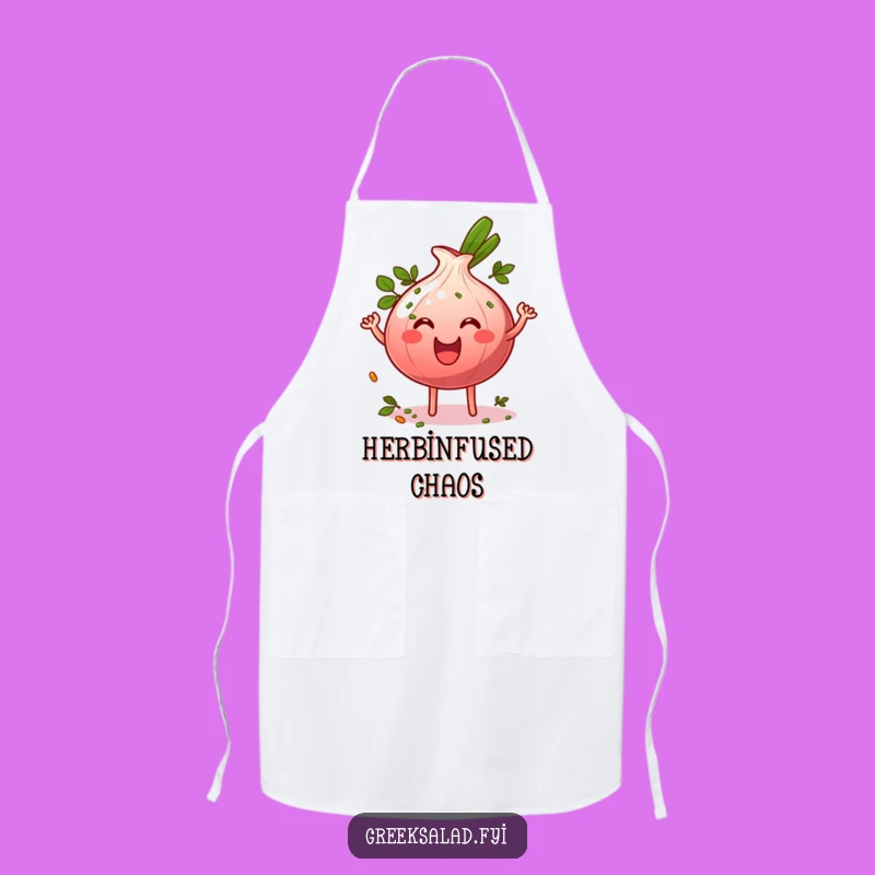 Funny Onion Ring Apron - Kitchen Comedian & Herb Lover's Gift