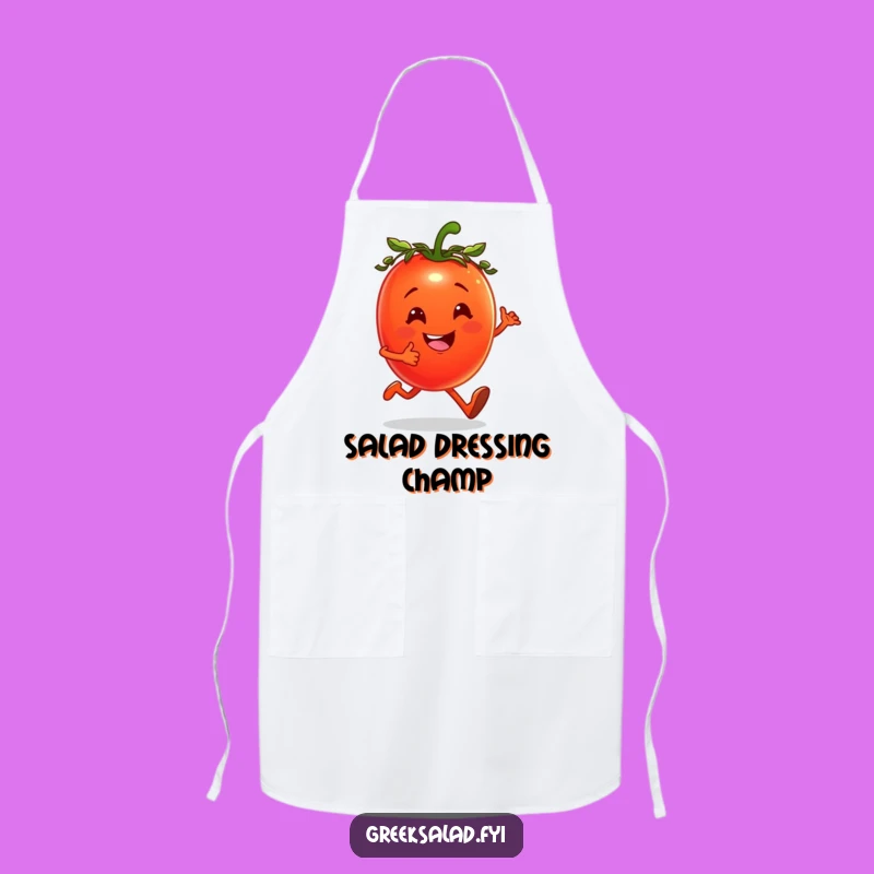Funny Jogging Tomato Apron: Cook Healthy, Jogging Fun Kitchen Gift