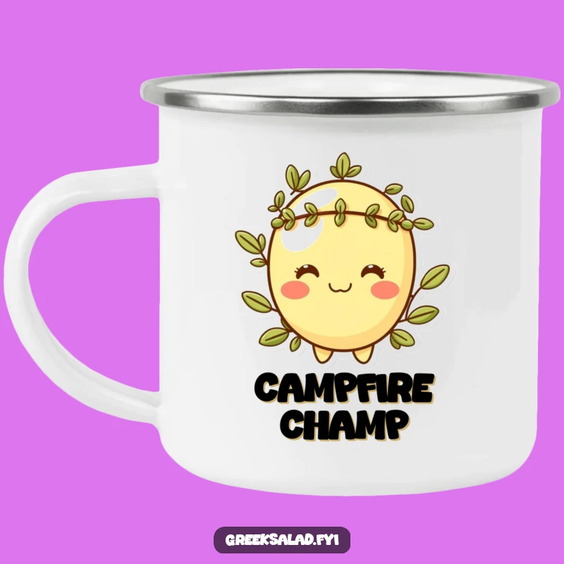 Funny Cheeky Olive Camping Mug: Durable Witty Pal, Perfect Humorous Gift