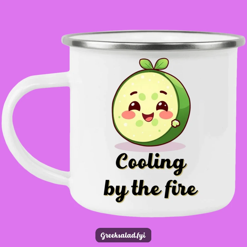 Funny Cucumber Slice Camping Mug - Cool Outdoor Refreshment