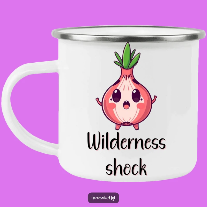 Funny Surprised Onion Camping Mug: Durable Shocking Pal, Perfect Humorous Gift