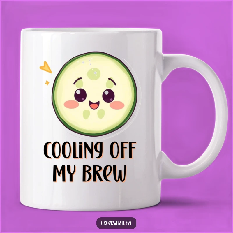 Funny Cucumber Slice Wink Mug - A Delightful Gift for Veggie Lovers