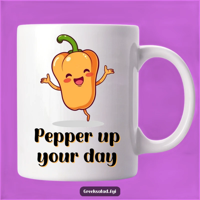 Funny Bell Pepper Jig Mug - Lively Veggie Dance, Perfect Fun Gift