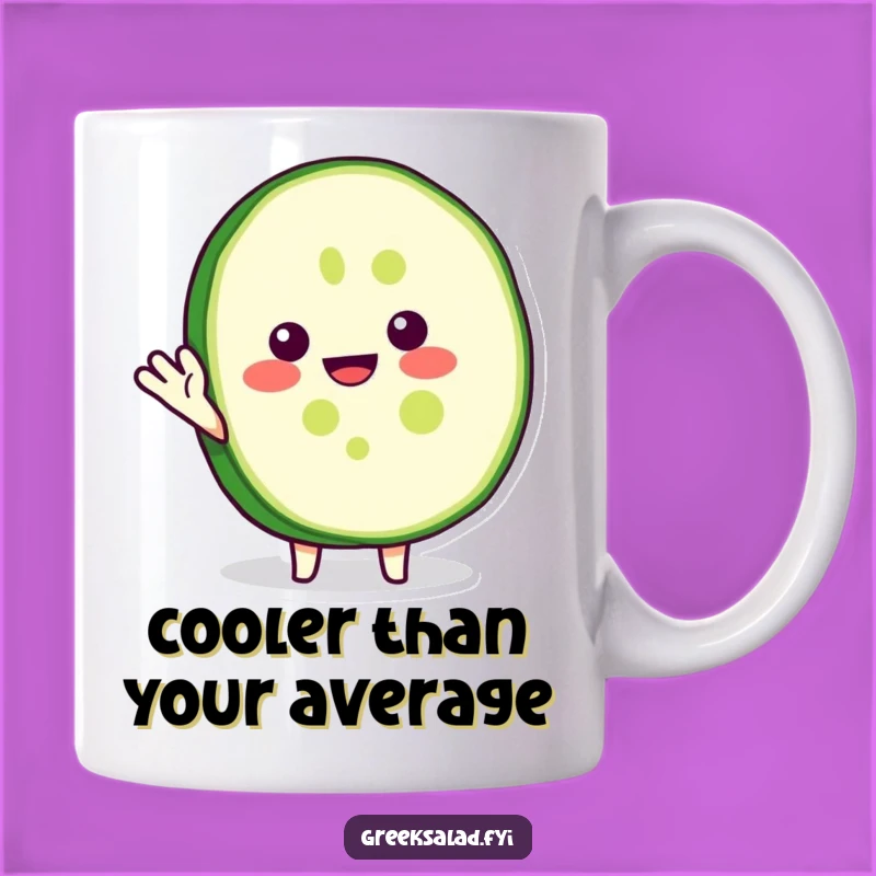Funny Cucumber Wave Mug: A Happy Vegetable Gift for Veggie Lovers