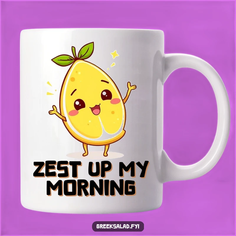 Funny Lemon Wedge Zest Mug: Zesty Citrus Character, Perfect Funny Gift for Sour Pusses!