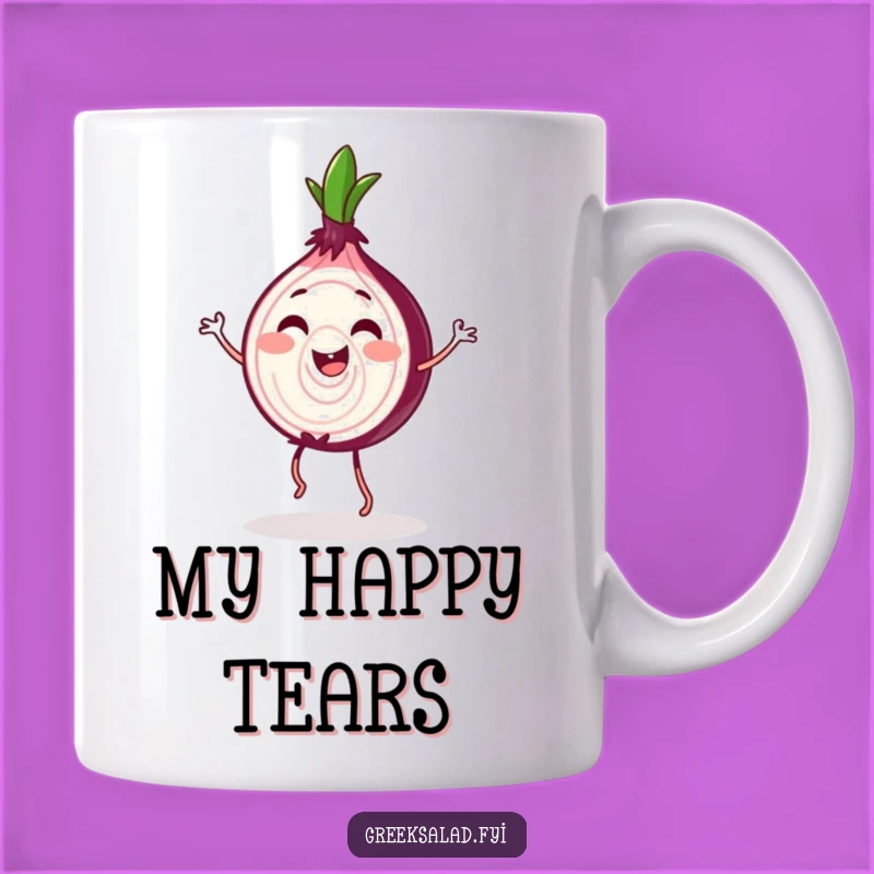 Funny Red Onion Jig Mug - Happy Veggie Dance, Hilarious Gift for Onion Lovers