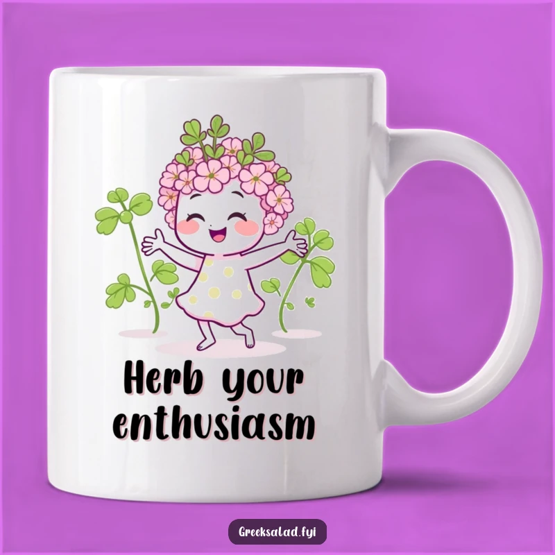 Funny Dancing Oregano Mug: A Hilarious Herb Gift for Kitchen Comedians