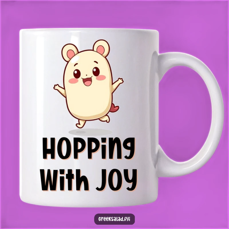Funny Feta Cheese Hop Mug: Cheerful Dairy Friend, Perfect Gift for Cheese Lovers