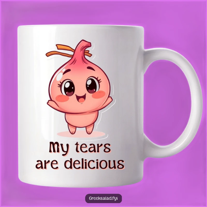Funny Spinning Red Onion Mug, a Hilarious Veggie Gift for Onion Lovers
