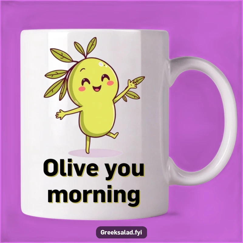 Funny Dancing Olive Mug, a Hilarious Treat for Olive Lovers and Fun Seekers