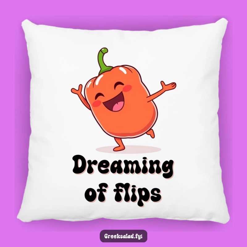 Funny Bell Pepper Cartwheel Pillow - Soft Comfort, Joyful Humor Gift for Decor