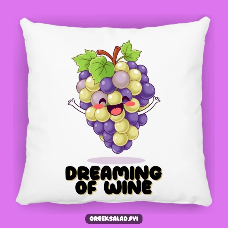 Funny Pillow: Bouncing Grapes, Enthusiastic Comfort