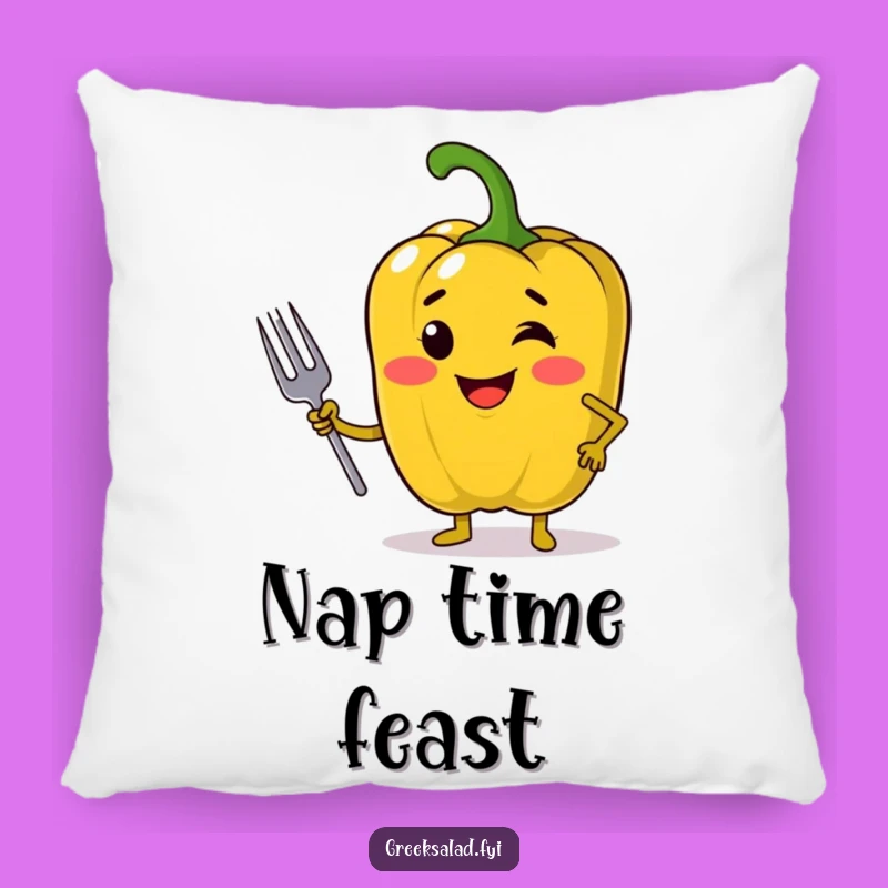 Funny Chef Pepper Pillow - Cozy Vegetable Accent, Jolly Posing Design, Charming Funny Gift!