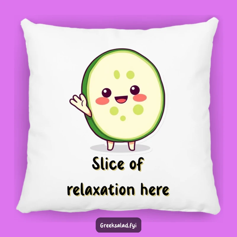Funny Cucumber Pillow: Cozy Waving Veggie Character Cushion Gift