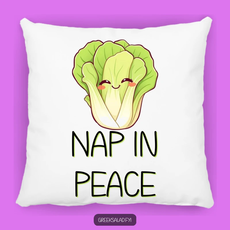 Funny Giggling Romaine Pillow: Cozy Comfort with Leafy Laughs