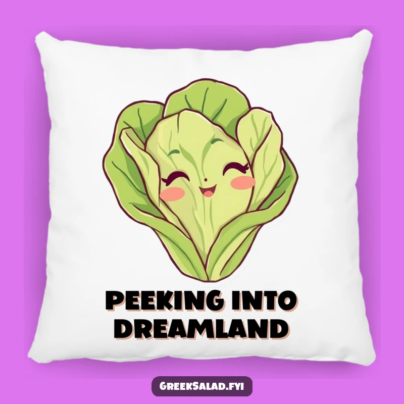 Funny Lettuce Leaf Peeking Pillow: Cozy Vegetable Character Cushion, Perfect Funny Gift!