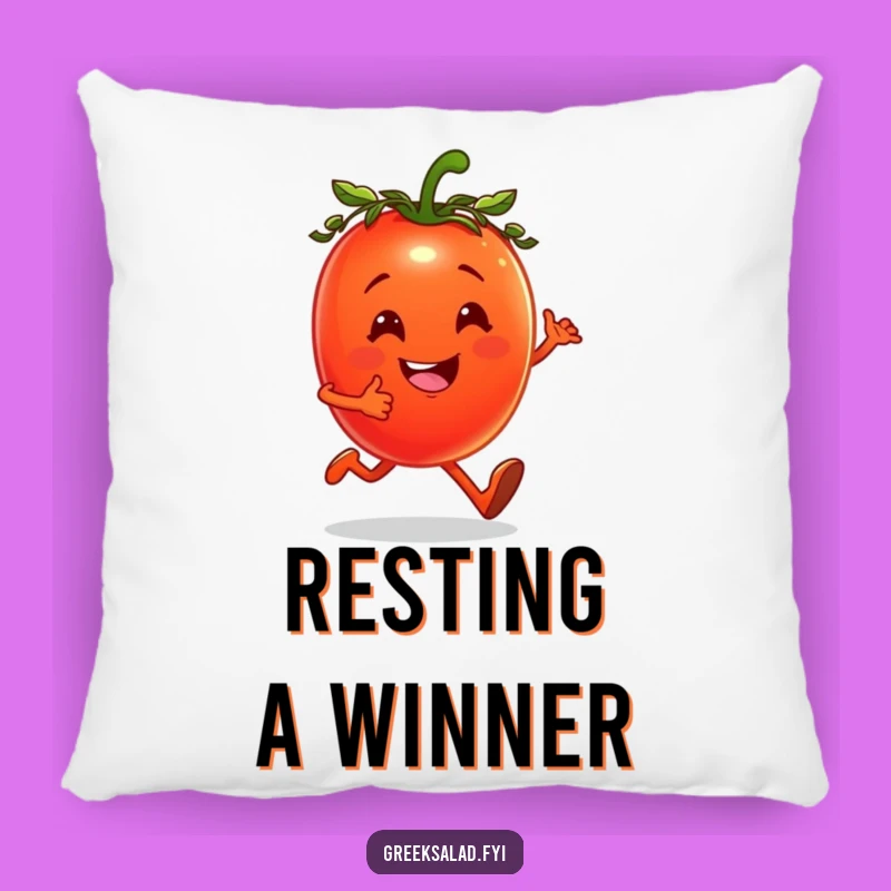 Funny Jogging Tomato Pillow: Cozy Comfort with Healthy Humor Gift