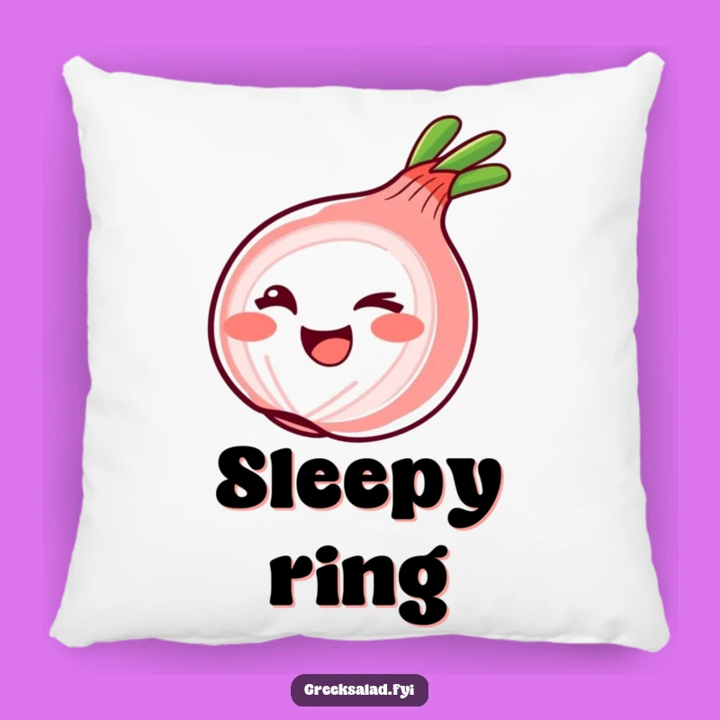 Funny Winking Onion Ring Pillow: Snuggle with Playful Charm and Cheeky Humor