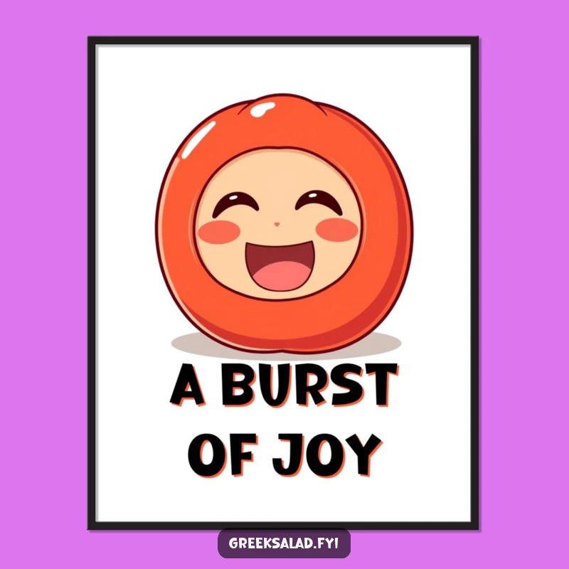 Funny Laughing Tomato Digital Art: Instant Cheerful Decor with Hilarious Veggie Humor