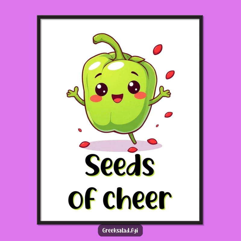 Funny Bell Pepper Digital Print - Instant Energetic Wall Art