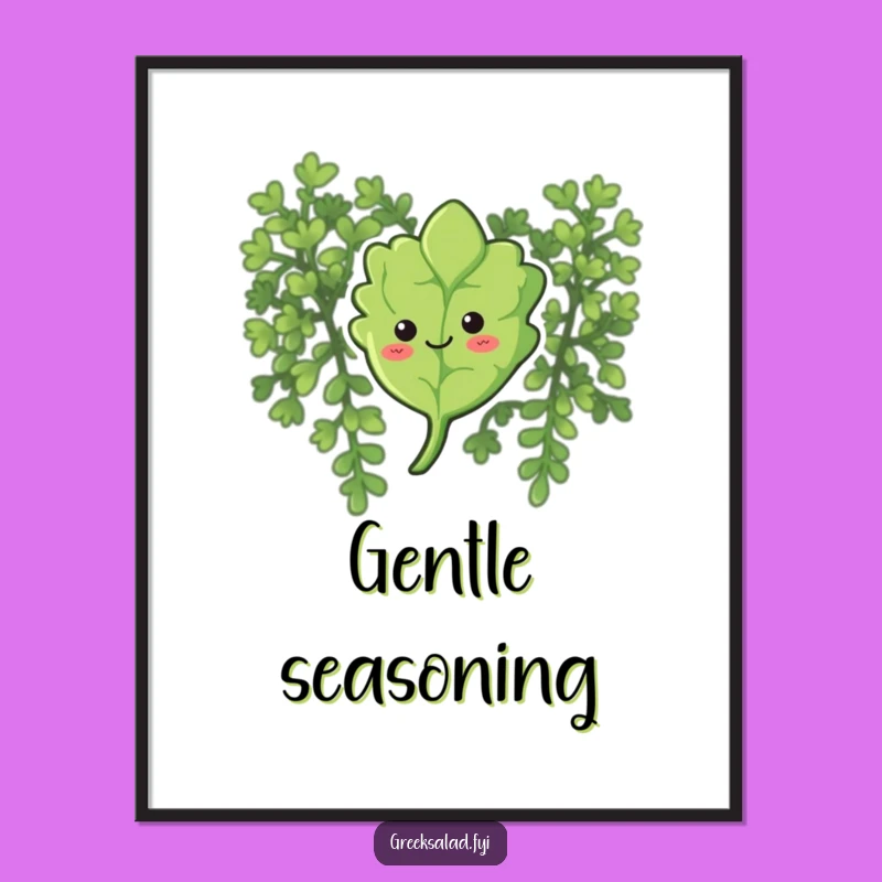 Funny Curious Oregano Digital Art: Peaceful Wall Decor