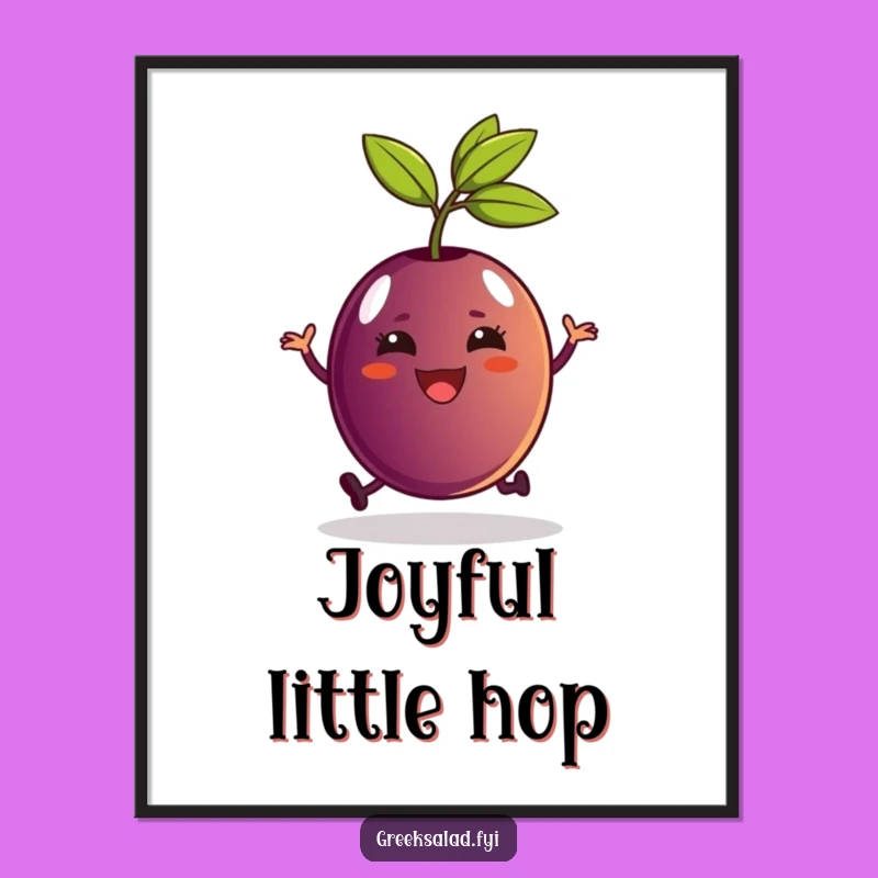 Funny Kalamata Olive Digital Print - Instant Humor with This Delightful Hop Design