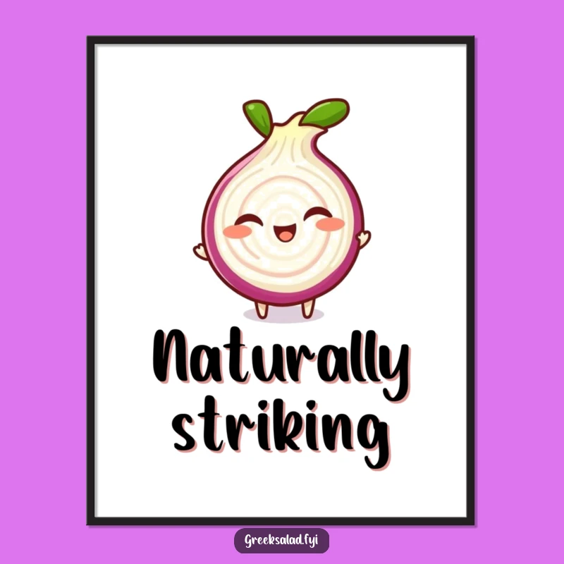 Funny Onion Digital Art: Giggling Red Art Print Gift