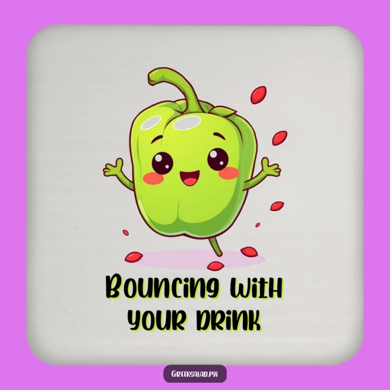 Funny Bell Pepper Coaster - Bouncy Protection for Your Drinks