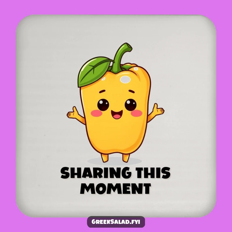Funny Bell Pepper Olive Coaster: Serve Drinks with Cheerful Generosity