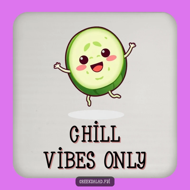 Funny Cucumber Coaster: Protect Surfaces with Cool Spinning Style!