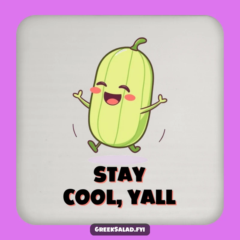 Funny Cucumber Roll Drink Coaster, Hilarious Veggie Decor for Table Protection