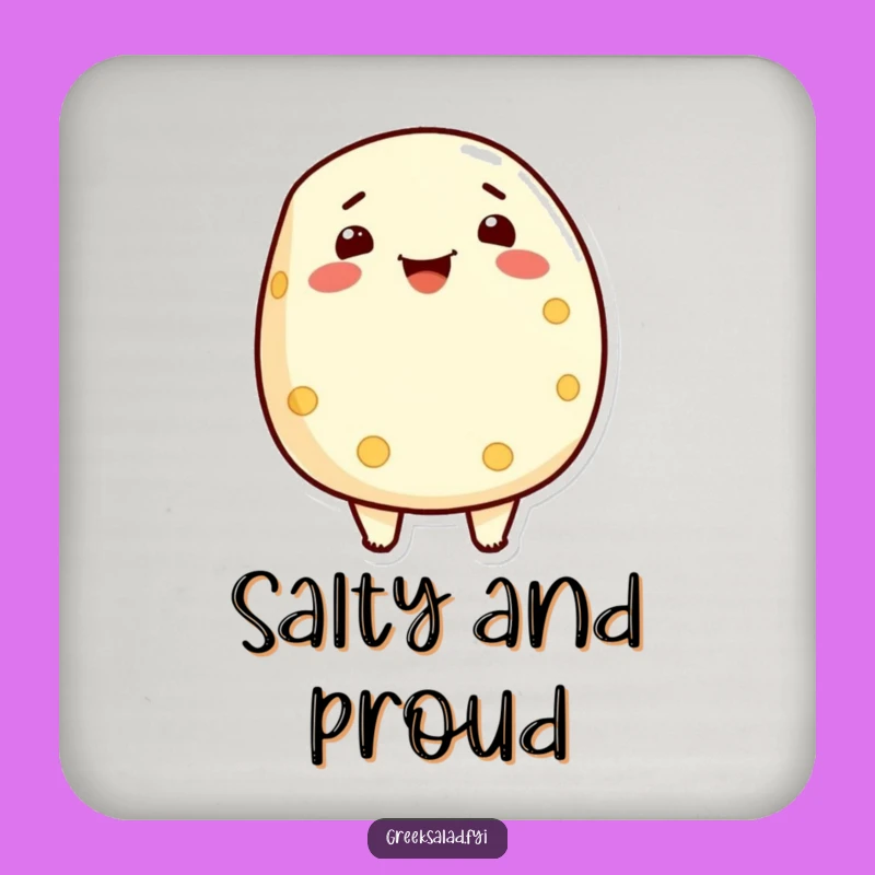 Funny Feta Cheese Coaster: Proud Dairy Drink Protector Gift