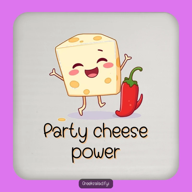 Funny Feta Cheese Coasters: Protect Surfaces with Cheesy Humor