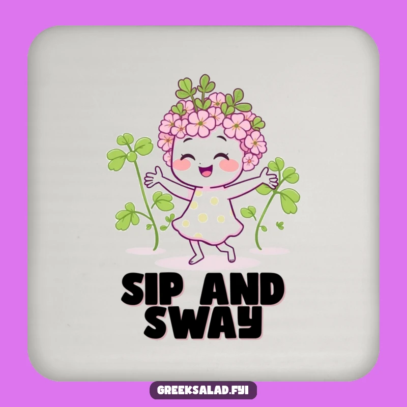 Funny Dancing Oregano Coasters: Protect Surfaces with Herb-tastic Charm