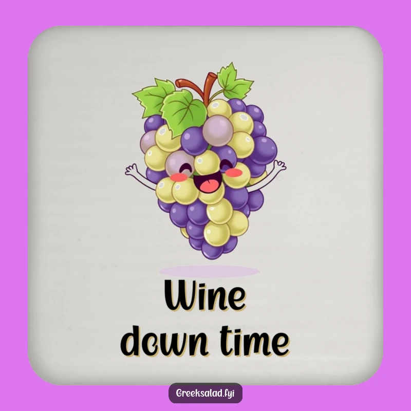 Funny Coasters: Bouncing Grapes, Enthusiastic Decor