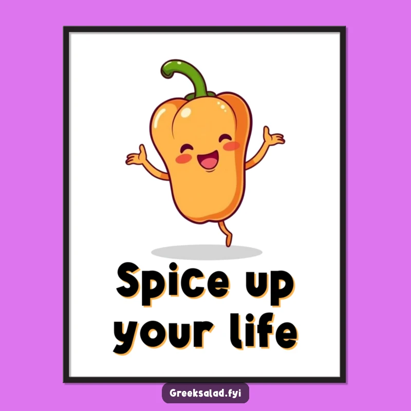 Funny Bell Pepper Jig Poster - Vibrant Veggie Art, Hilarious Decor Gift