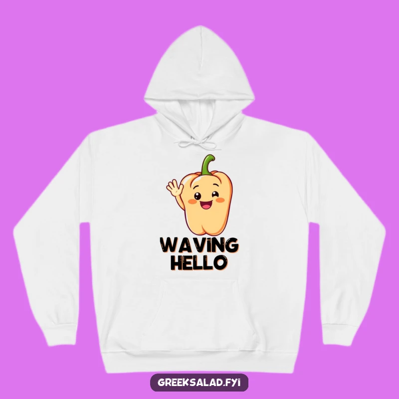 Cozy Funny Grinning Pepper Hoodie: Warmth and Veggie Cheer