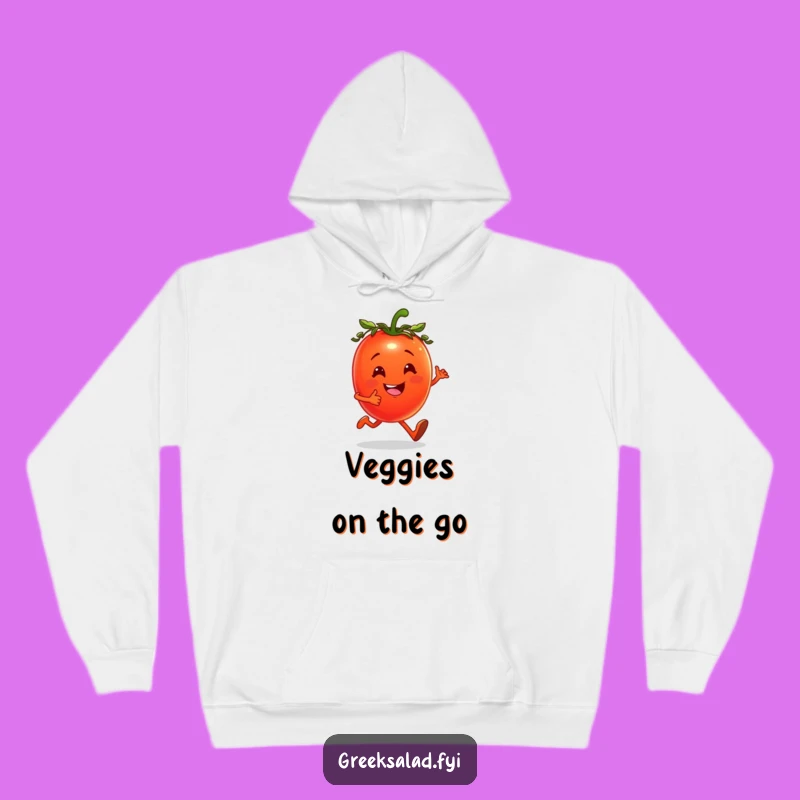 Cozy Funny Jogging Tomato Hoodie: Warm Up, Healthy Vibes Gift
