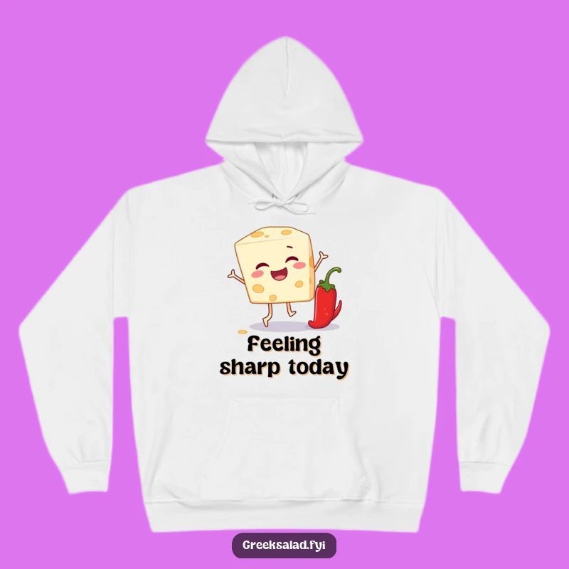 Funny Feta Cheese Leapfrog Hoodie: Stay Cozy with Cheesy Humor